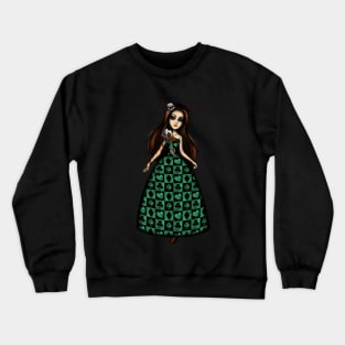 Girl with skull Fantasy Gothic Girl Crewneck Sweatshirt